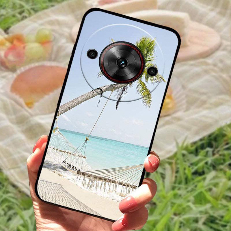 For ZTE Nubia Focus 5G Case Cover For Nubia Focus 5G Silicone Soft Marble Black Bumper Coque for ZTE Nubia Focus 5G Protective