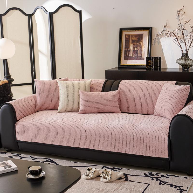 Chenille Sofa Cushion Four Seasons Universal Non-Slip Cushion Light Luxury High-Grade Leather Sofa Cover Cloth Cover Cover