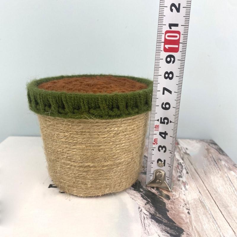 62KD Intricately Produced Flower Plant Light Cotton Rope Knitted Flower Artistic Flower LED Light Plant