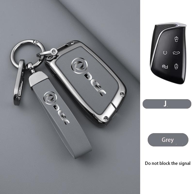 NEW Zinc Alloy Leather Car Key Case Cover Shell for DongFeng AEOLUS 2022 Keyring Keyless Protection Accessories