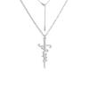 Cazador Stainless Steel Jesus Cross Pendant Necklace for Women Faith Hope Strength Choker Necklace Jewelry Gifts 2026 Wholesale