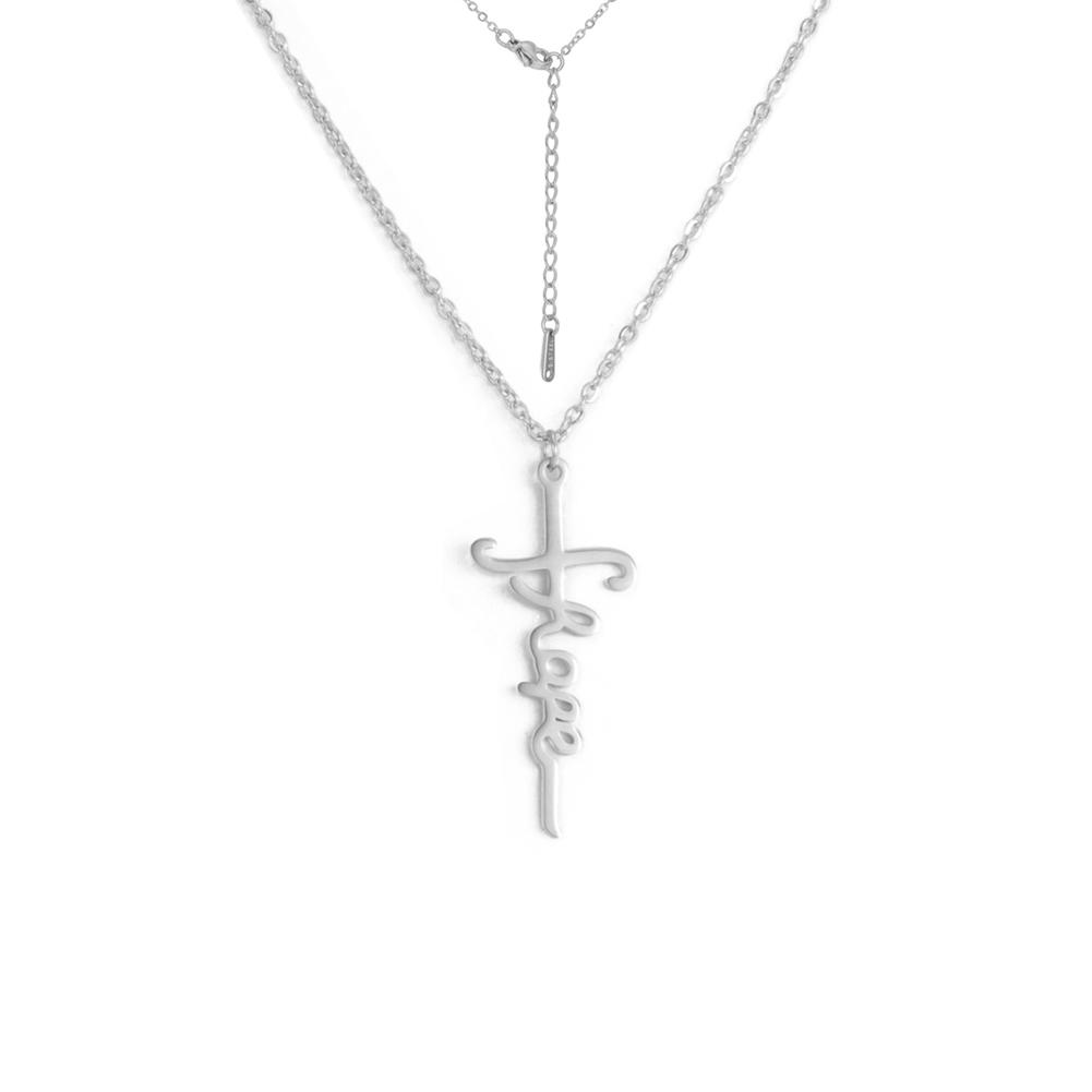Cazador Stainless Steel Jesus Cross Pendant Necklace for Women Faith Hope Strength Choker Necklace Jewelry Gifts 2026 Wholesale