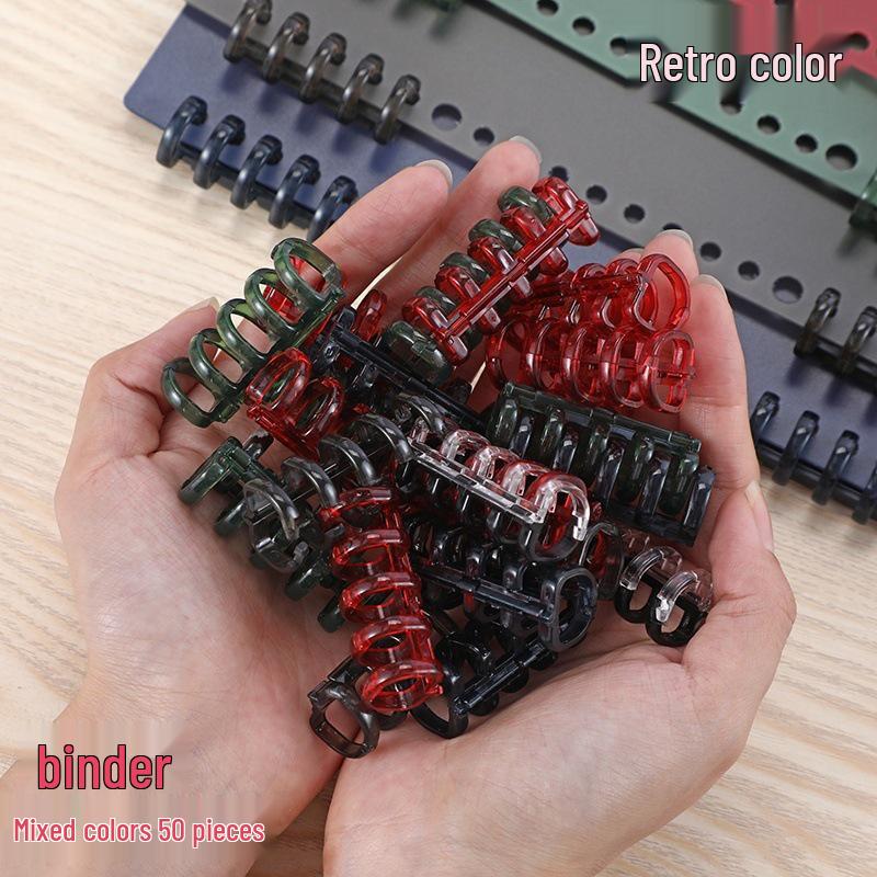 Fünf-Loch Abnehmbarer Plastik-Schnappringordner Buchhülle