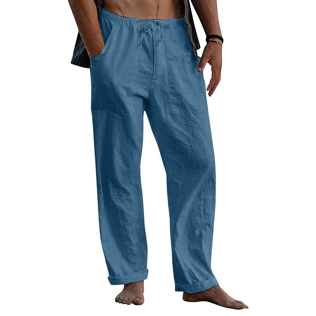 Men's Cotton Linen Trousers Men's Casual Fashionable Cotton Linen Trousers