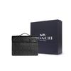 Coach Graham 39 Classic Monogram Push Lock Closure Coated Canvas And Fine Calfskin Tote Shoulder Crossbody Briefcase Large Men Briefcase C9827-QBMI5