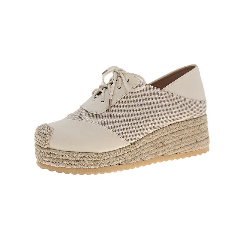 

Рыбацкие туфли с толстой подошвой и покатой подошвой, весна-лето 2025, новые соломенные рыбацкие туфли, повседневные, с одной педалью, удобные, мягкие и дышащие 35