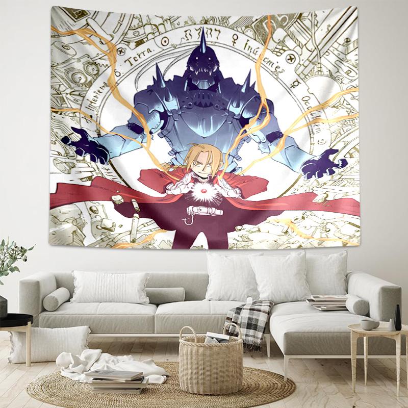 1pc Fullmetal Alchemist Tapestry, Living Room, Bedroom, Office, Party Decor, Ideal Festive Gift