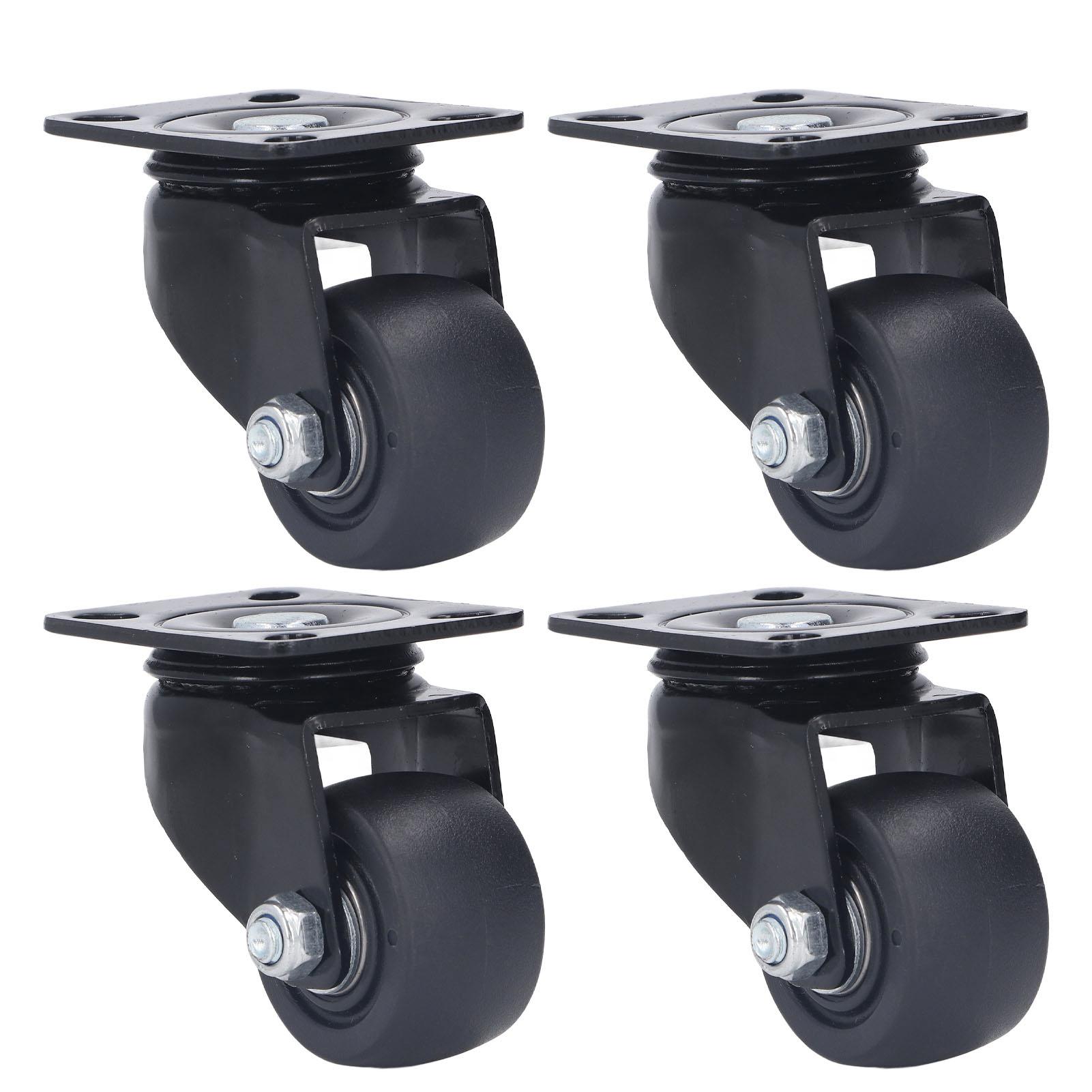 

4 шт. Поворотное колесо 2 дюйма Нейлоновое колесо Двойной подшипник Грузоподъемность 300 кг Комплект для тележки
