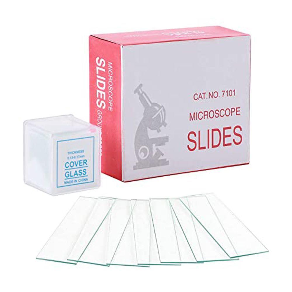 Microscope Reusable for Specimen Blank Optical Microscope Cover Glass Glass Slips Microscope Slides