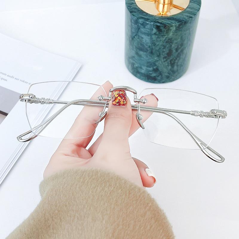 Anti-Blue Men'S Myopia Glasses, Borderless Flat Light, Anti-Radiation And Anti-Fatigue Metal Business Can Be Matched, Sven