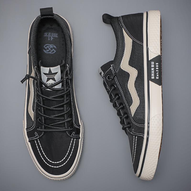 

Fashion Men s Spring Canvas Leisure Shoes Korean Version Design Anti-slip Lightweight Wear-Resisting Breathable Lace Up Shoes SS23101 44