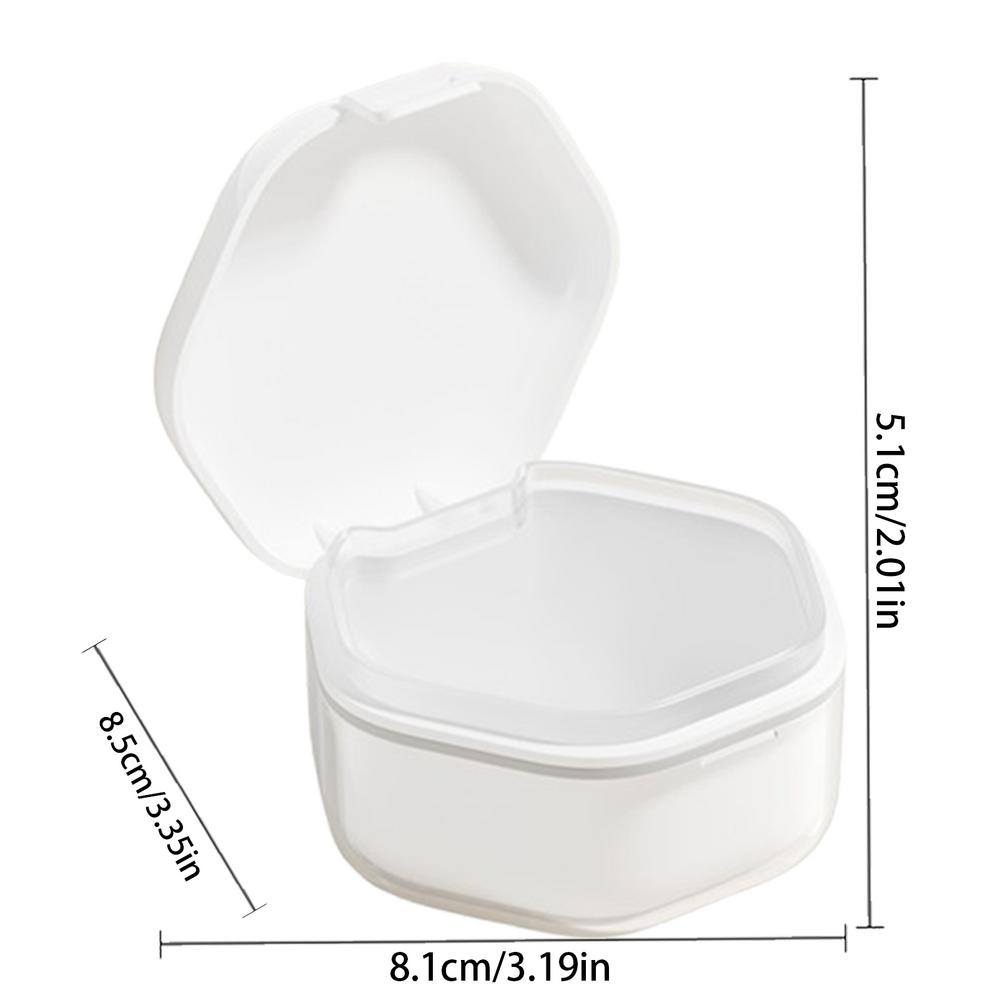 

Denture Bath Case Leakproof Denture Box Portable Denture Cup With Lid Waterproof Dentures Case Denture Container For Home белый