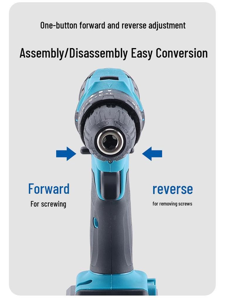 High-Power Multifunctional Lithium Electric Drill & Screwdriver Set