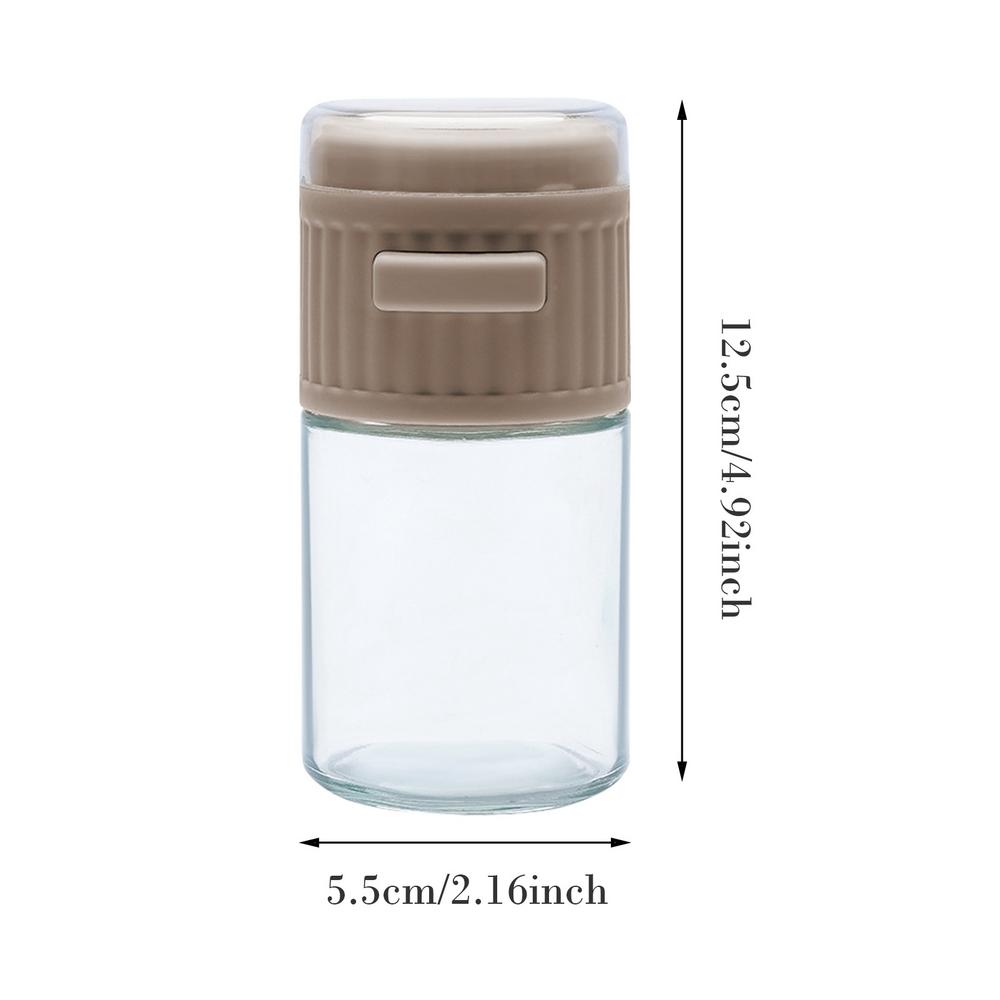 Portable Pepper Shaker Precise Quantitative Seasoning Bottle Powder Sugar Shaker Precise Quantitative Push Type Travel Salt