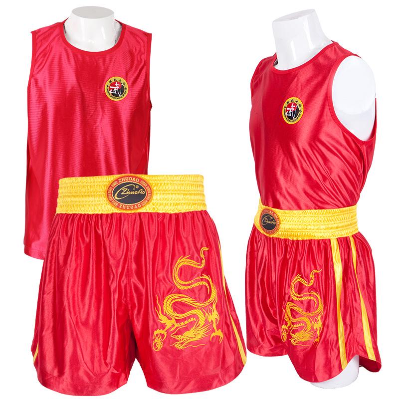 Embroidered Dragon Sanda Muay Thai Boxing and Fighting Suit Set
