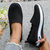 Women Shoes Orthopedic Knit Walking Shoes Breathable Slip-On Loafers Soft Non-Slip Wedge Sneakers Comfortable Casual Footwear