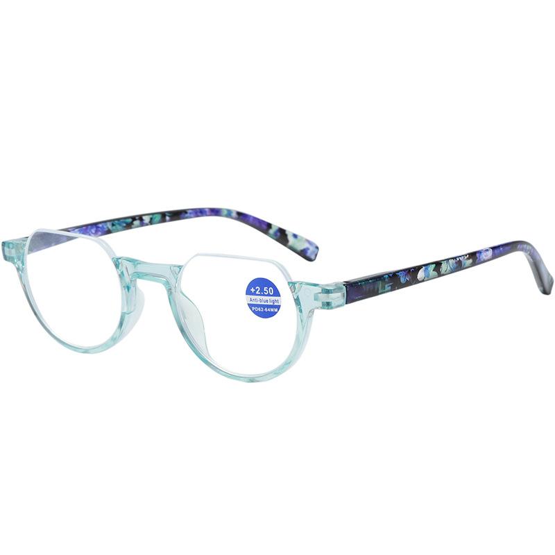 Halvramme fiskesilke lesebriller for kvinner Amazon HD-lesebriller Anti-blå lesebriller