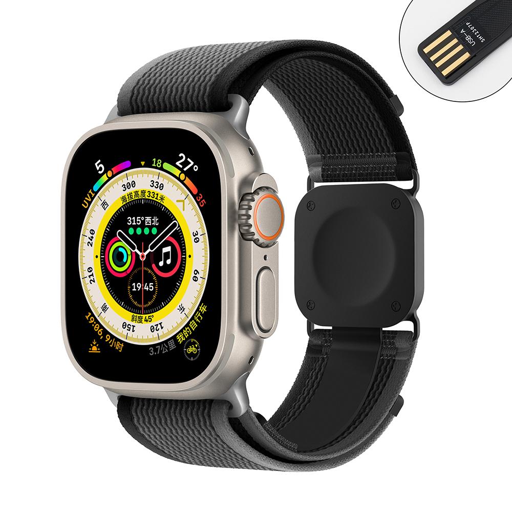 Trail loop-rem För Apple watch ultra 2 band 44mm 40mm 45mm 49mm 41mm 46mm Kan laddas Armband iWatch Serie 6 7 SE 8 9 10