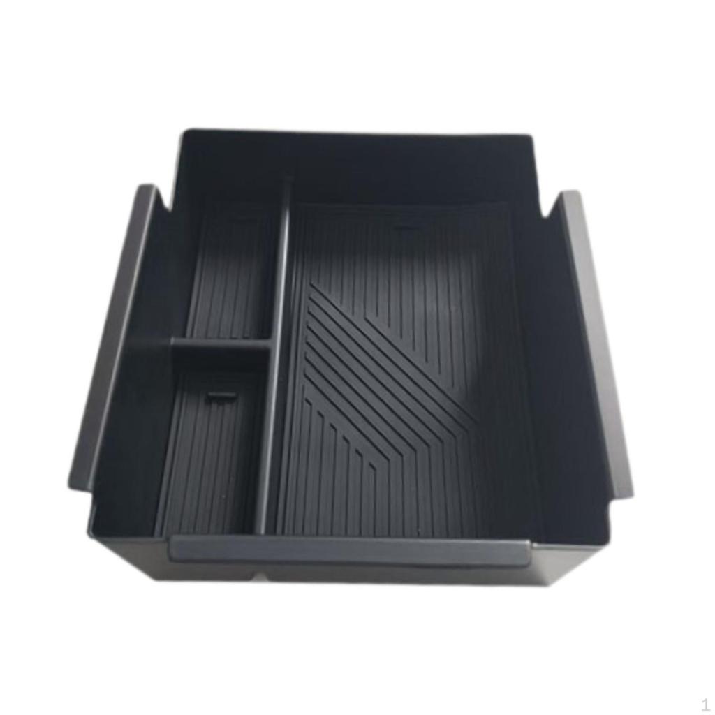 Console Armrest Organizer Tray TPE Black for BYD Yuan PLUS