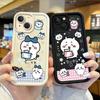 Lovely J-Jiyikawas Cartoon Phone Case for iPhone16 15 14 13 12 11 Pro Max 16 15 14 8 7 Plus X XS Max 8 7 FE Silicone Matte Cover
