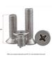 Carbon Steel Electroplated M4 Flat & Round Head Screws with Washers