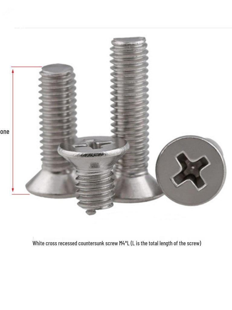 Carbon Steel Electroplated M4 Flat & Round Head Screws with Washers