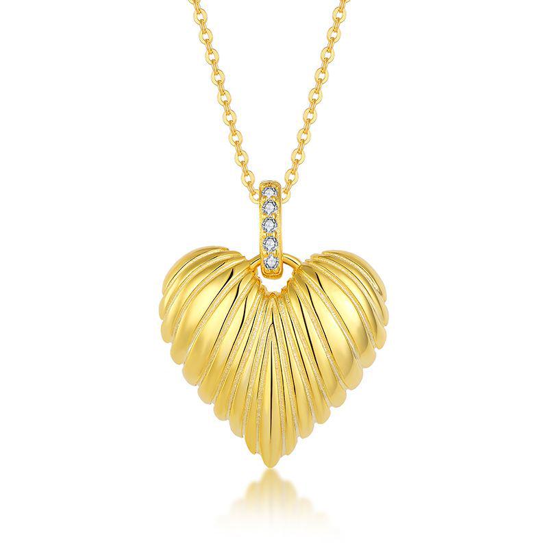 Women s Luxurious K Gold Plated 925 Sterling Silver Clavicle Chain Necklace with Pendant 925 Sterling Silver