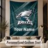 Benutzerdefinierte Text Tapisserie Philadelphia Eagles Druck Wandteppich Innen Wohnzimmer Wanddekoration