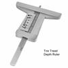 Stainless Steel Tire Tread Depth Gauge, Tire Tread Depth Ruler Meter with Caliper, Red Checker, 0-10mm, Durable and Long-Lasting, for Cars, Trucks, an