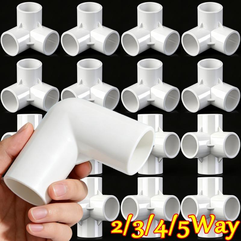 White Black Plastic Pipe Connector PVC Fitting 2/3/4/5 Way Elbow Connector for Building Furniture Greenhouse Shed Pipe Fittings