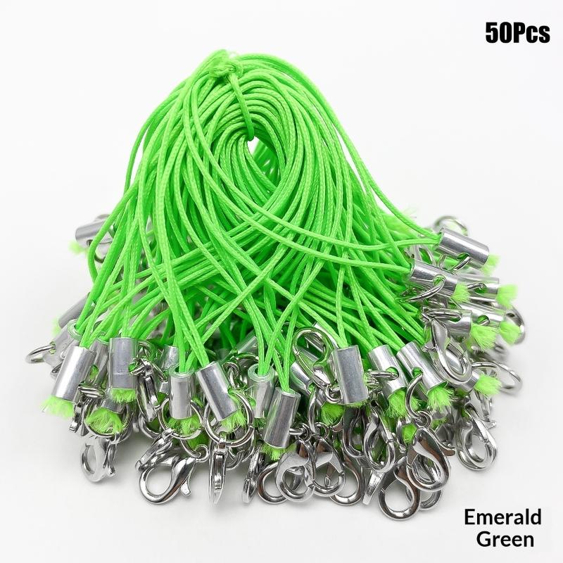 50Pcs Polyester Cord Lobster Clasp Cell Phone Lanyard Cords For Keychain Crafts Handmade Phone Rope Toys Diy Jewelry Making