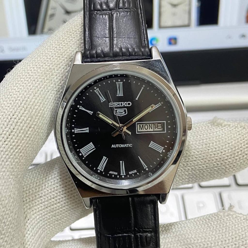 SEIKO Overhauled Extremely Vintage Automatic Excellent Limited Antique Silver 98 Men's Watch, Black, Edition