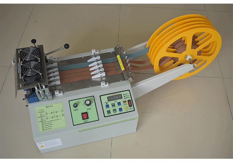 Fully Automatic Silk Ribbon and Elastic Band Cutting Machine for Cold/Hot, Zipper, Velcro, and Trademark Cuts