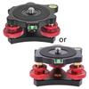 DSLR Camera Leveling Base for Head Tri-wheel Aluminum Alloy Fine Adjustment Anti-slip Holder for Tripods
