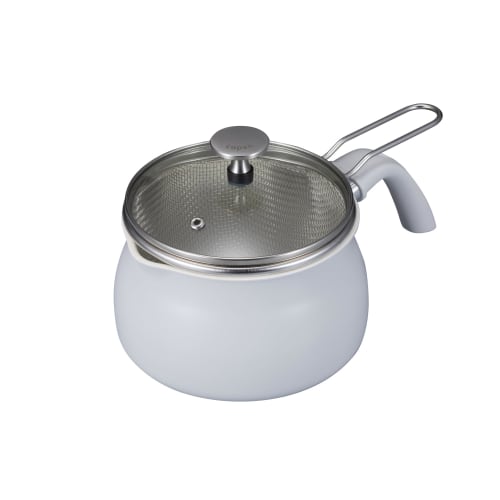 CB Japan Multi-Purpose Pot 1.8L, Induction Compatible, Gray, Includes Dedicated Colander and Glass Lid, Ceramic-Coated Interior, Copan