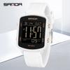 Sanda 6351 New Men's Electronic Watch Calendar Alarm Clock Countdown Night Light Waterproof Silicone Strap Fashion Style