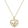 Liebe Hirschgeweihe Leichter Luxus Temperament Wunderschöne Voll-Diamant-Halskette Damen Vielseitige Schlüsselbein-Kette Titanstahl-Kette