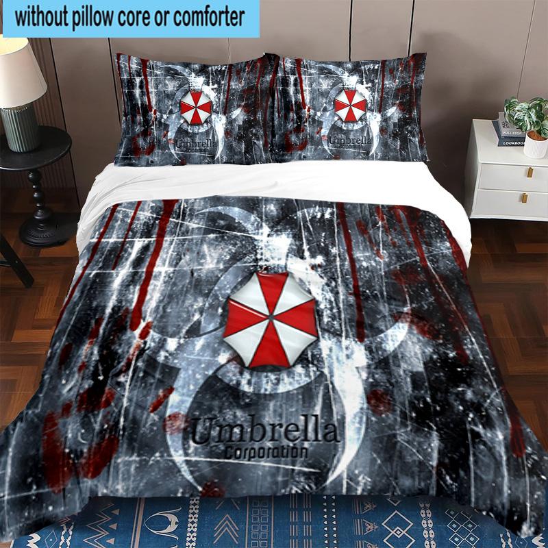 3PCS Umbrella Symbol 3pcs Bedding,Including 3PCS Duvet Cover And 2pcs Pillowcases Perfect for Christmas,Ideal for Bedroom, Dormitory