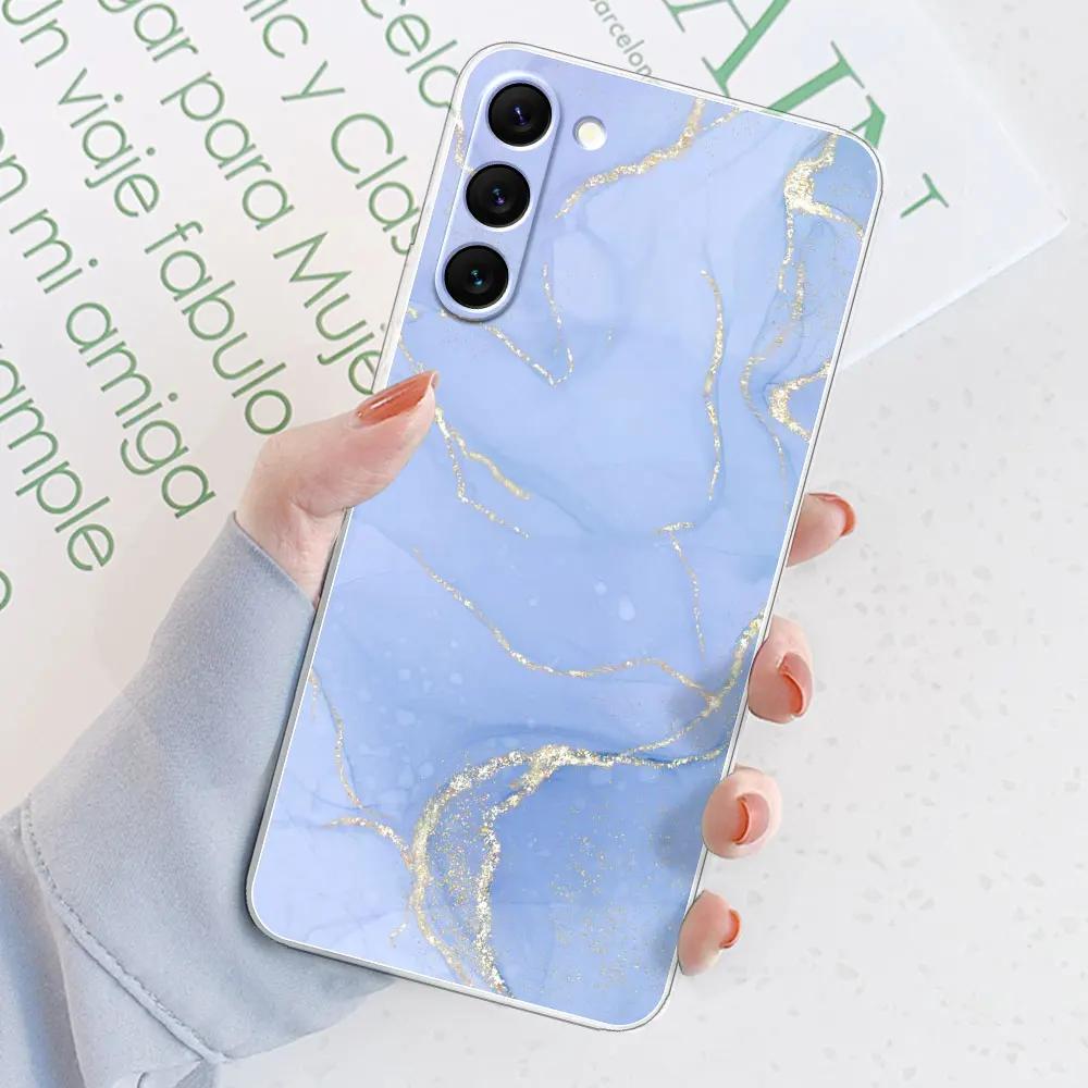 For Samsung S23 S23 Ultra Case Cover Marble Transparent Cases for Samsung Galaxy S23 Plus Silicone Bumper GalaxyS23 Phone Bags