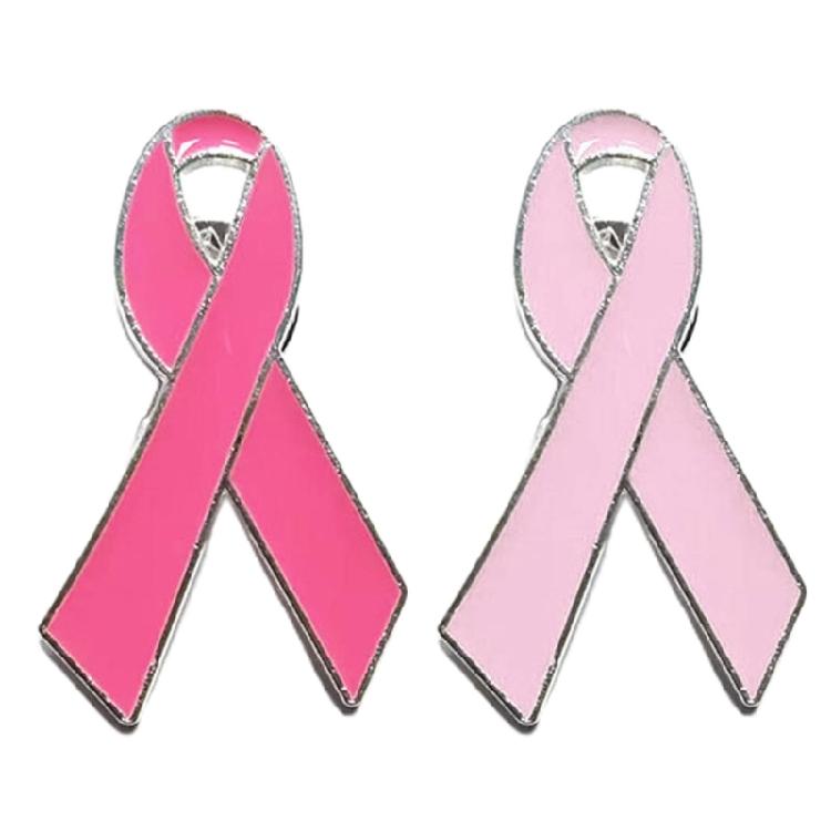 Glitter Ribbon Breast Cancers Enamel Pins Prevention Awareness Badge Brooches