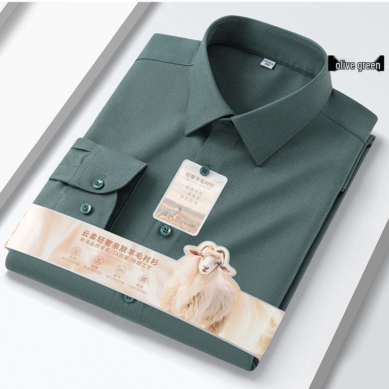 2026 Men's Antibacterial Non-Iron Long Sleeve Shirt - High-End, Simple Fashion for Work and Leisure