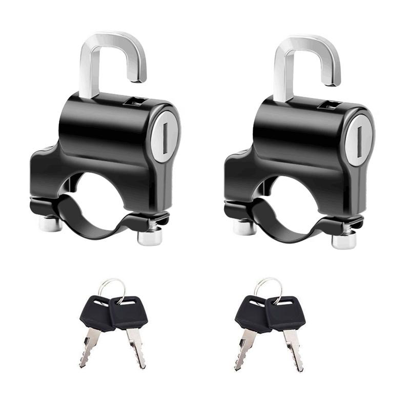 Zámek na motocyklovou přilbu Zámek proti krádeži pro motocykl Bezpečnostní přilbu na kolo Kovové zámky Držák na řídítka Univerzální skříňka na přilbu