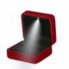 Velvet LED Ring Jewelry Box Solid Color Jewelry Organizer Box  Valentine's Day