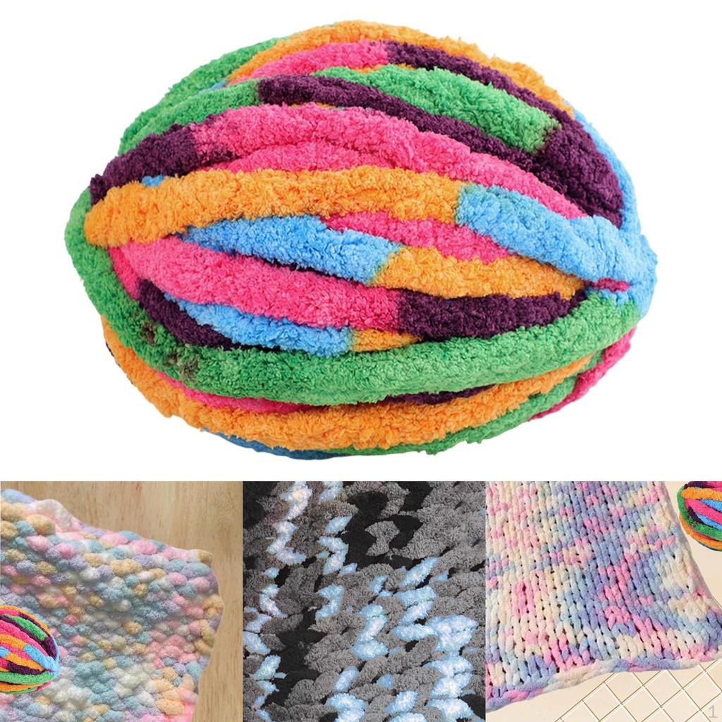 Thick And Bulky 27m Yarn, Decorative Voluminous for Crocheting, Sweaters, Cushions, Blankets,