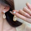 Monet Garden Pearl Flower Earrings - French Retro Light Luxury Jewelry