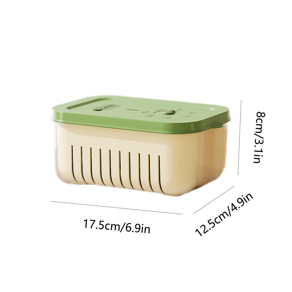 

Fruit Containers For Fridge Savers Bins With Drain Tray Stackable Fruit Saver Containers For Fridge For Kitchen Pantry Meal Prep зелёный