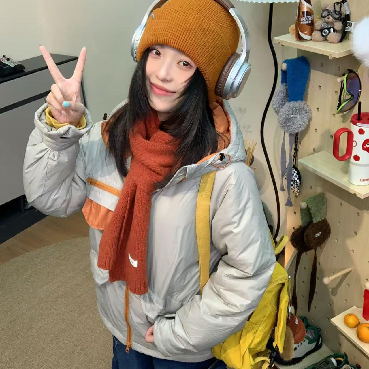 

Min Sanjin Unisex Autumn/Winter Color Block Cotton Patchwork Jacket X-Large 70-80 kg сірий колір/зелений