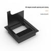 Black & White Square Plastic Desktop Cable Management Hole Cover - Dustproof Cable Entry Box