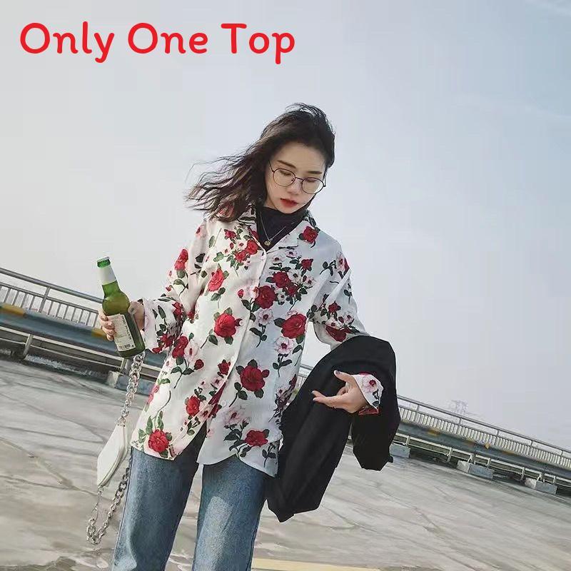 Vintage Spring Port Style Printed Shirt With Polyester Fabric For Casual Girls