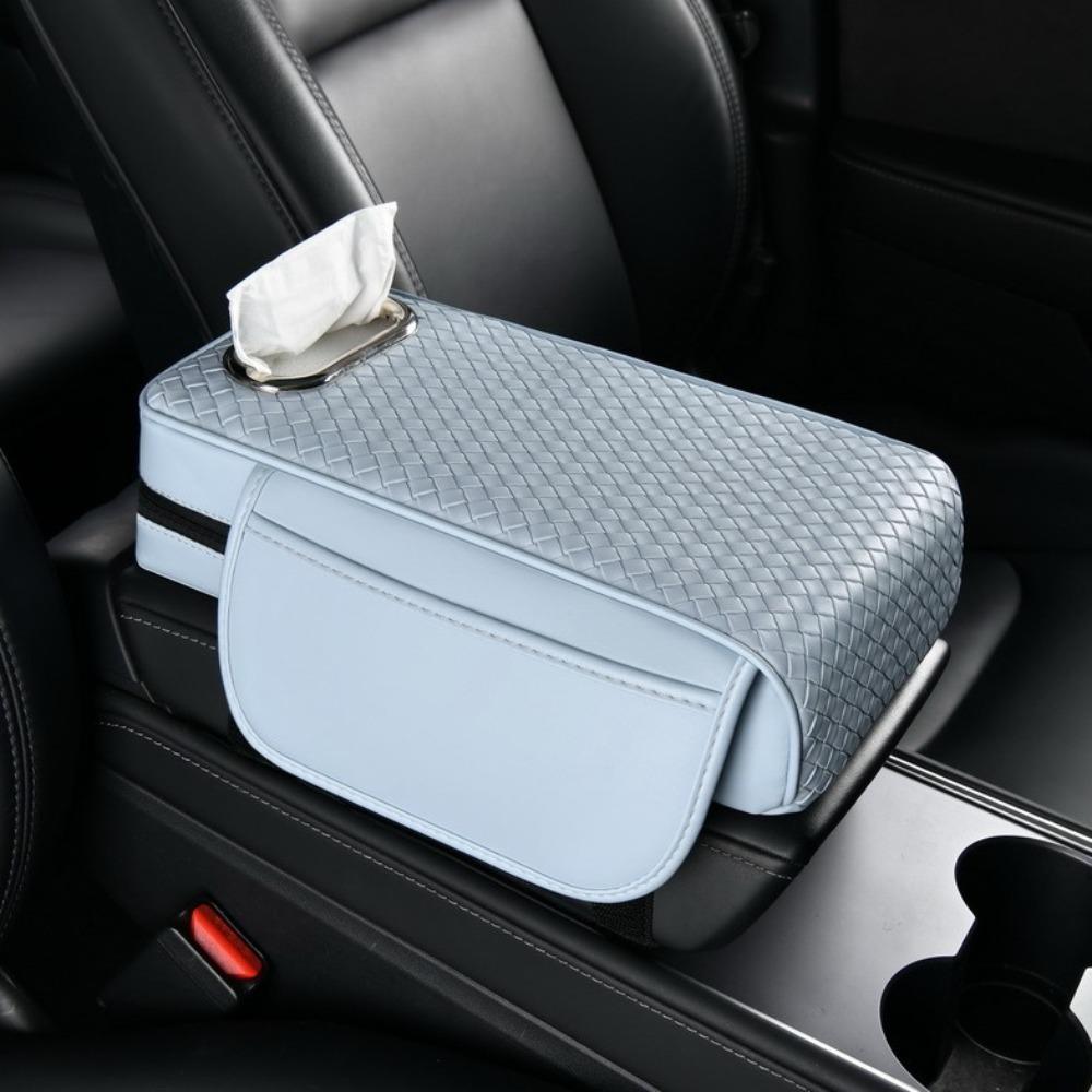 

Подлокотник для автомобиля Чехол для подлокотника из искусственной кожи Защитный коврик для салона автомобиля синий